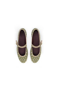 Zapato Mary Jane Leopardo Verde