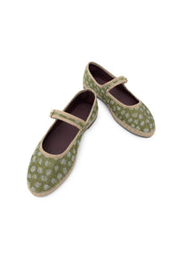 Zapato Mary Jane Leopardo Verde