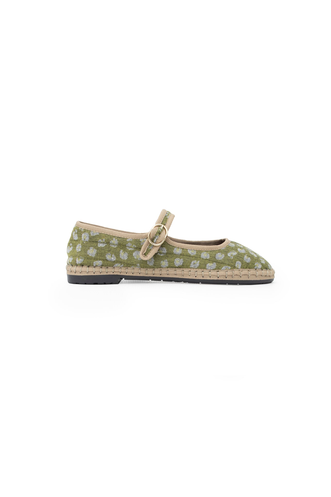 Zapato Mary Jane Leopardo Verde