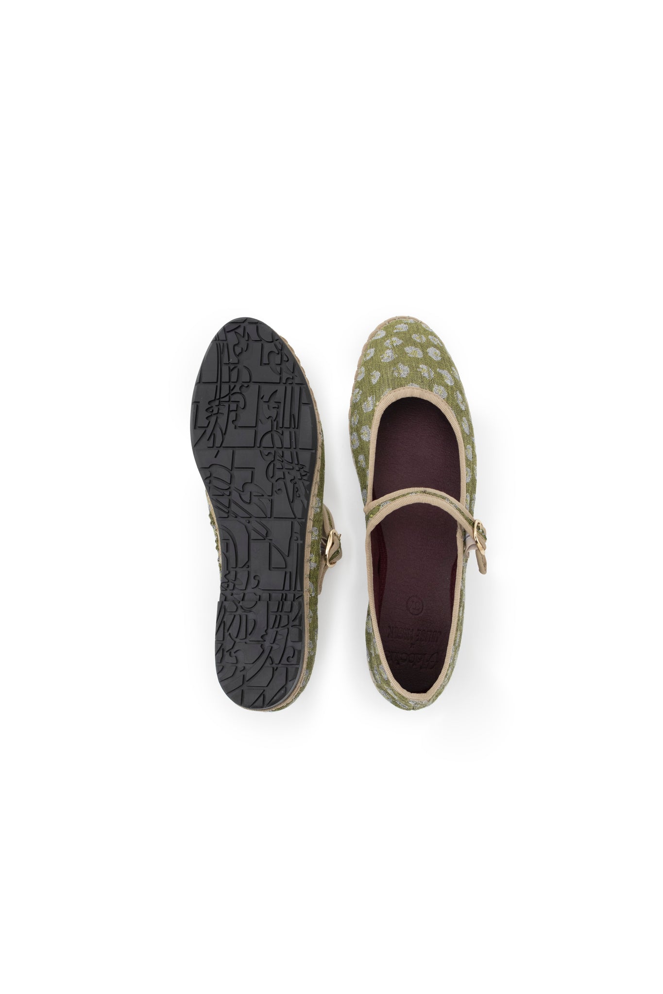 Zapato Mary Jane Leopardo Verde