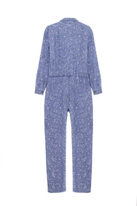 Juana denim floral jumpsuit