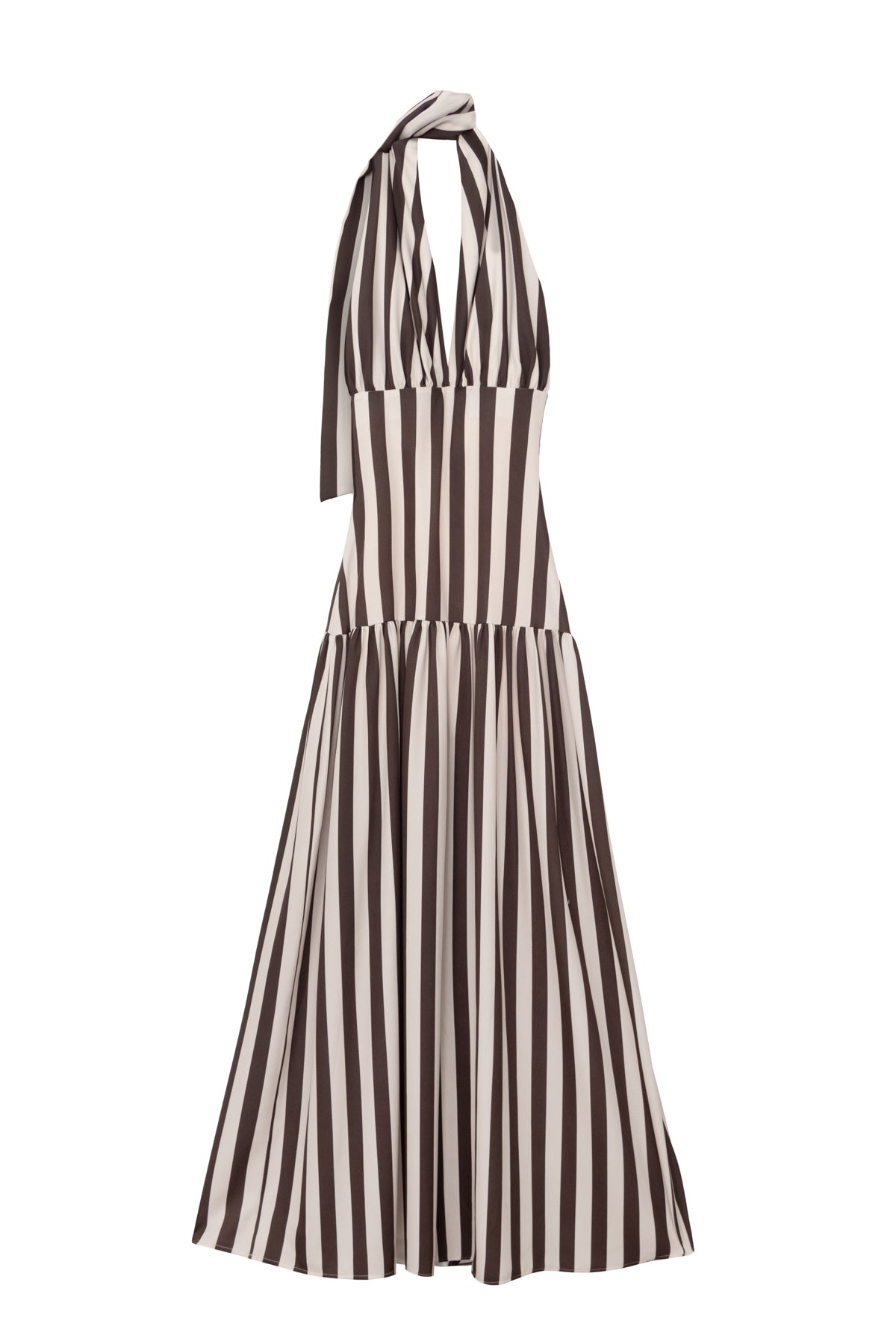 Vestido Violeta rayas marrón