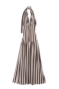 Vestido Violeta rayas marrón