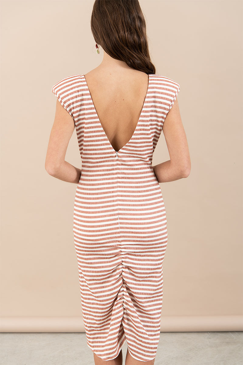 Marta Red Brick Stripes