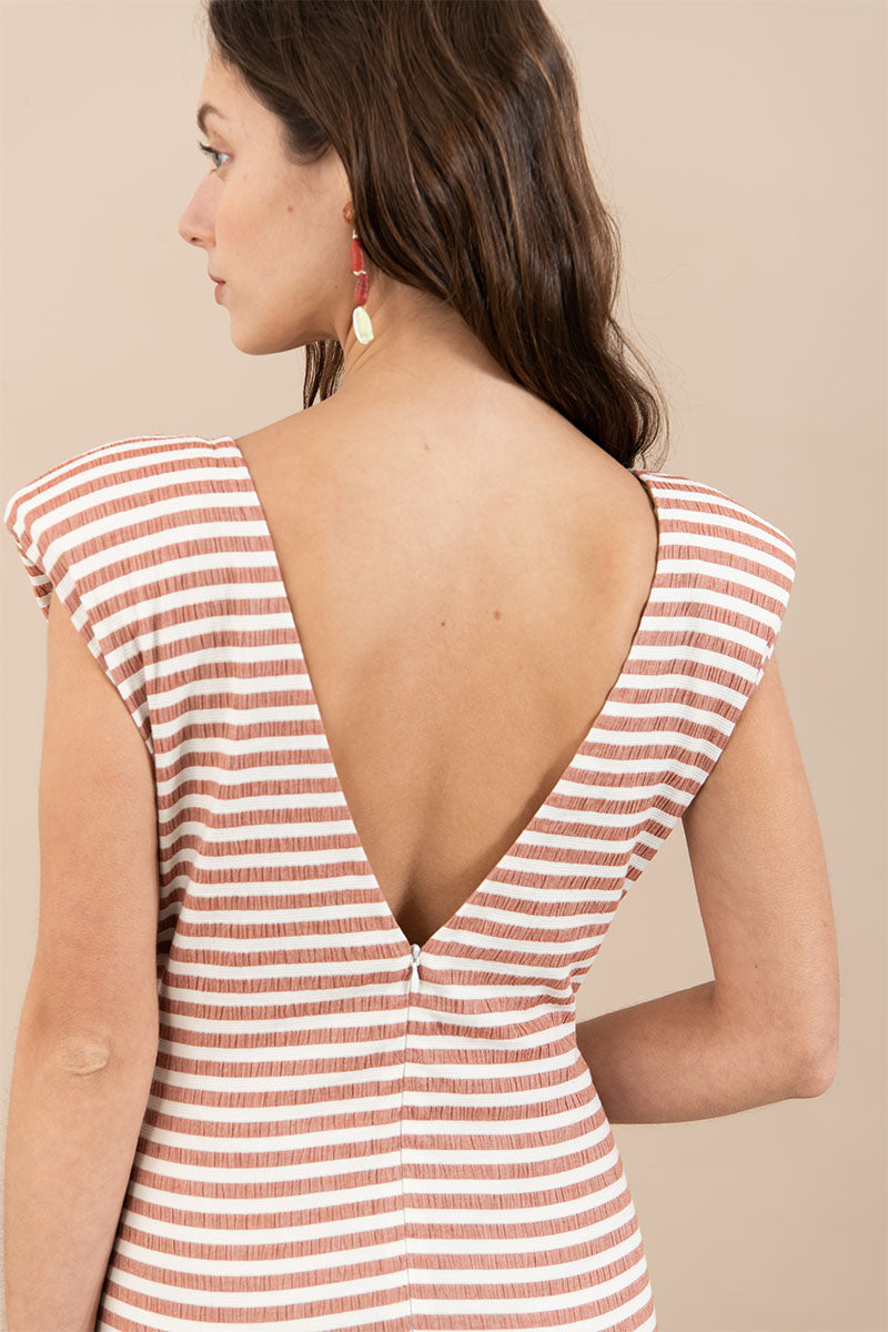 Marta Red Brick Stripes