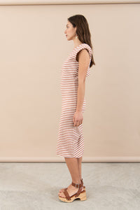 Marta Red Brick Stripes