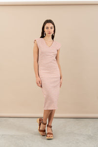 Marta Red Brick Stripes
