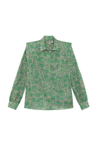 Camisa Marieta Flores Verdes