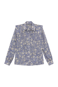 Camisa Marieta Flores Azules